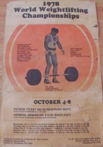 Lee James 1978 world weightlifting championships