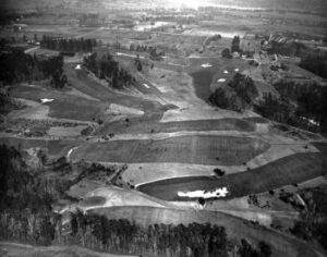 aerial shot of the Augusta National Golf Club from 1933