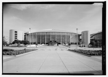 north elevation looking south of the Houston Astrodome
