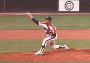 Nolan Ryan throwing a pitch