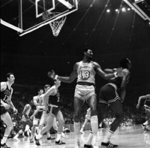 Wilt Chamberlain of the Los Angeles Lakers in the 1969 NBA World Championship Series