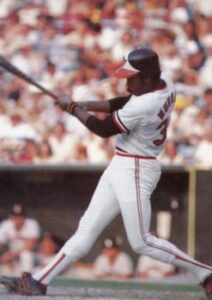 Eddie Murray taking a swing