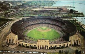 Cleveland Municipal Stadium circa 1955