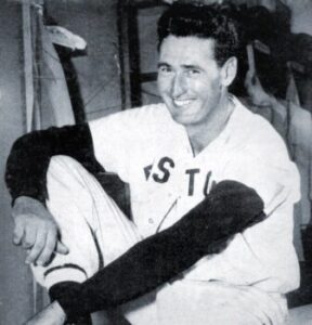 Major League Baseball hall of famer Ted Williams in May of 1949 edition of Baseball Digest in his Boston Red Sox uniform