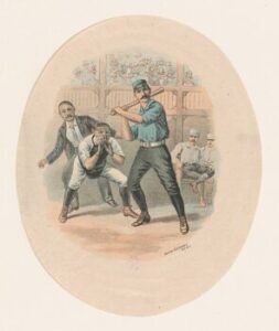 Baseball Scene circa 1890 by Creator: Beatty and Votteler