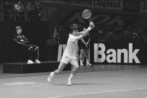 1981 photo of Jimmy Connors in action at a tourney in Rotterdam courtesy of Anefo.