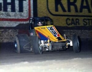 Bubby Jones on the track during his Sprint Car days