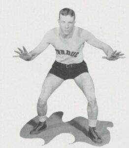 John Wooden in Purdue University jersey in 1932 student yearbook