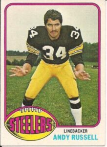 Andy Russell (Linebacker Pittsburgh Steelers) football card