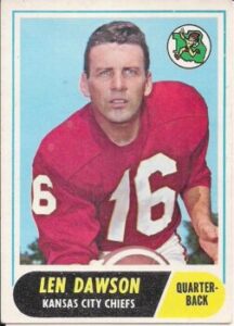 Len Dawson (Quarterback) Kansas City Chiefs football card