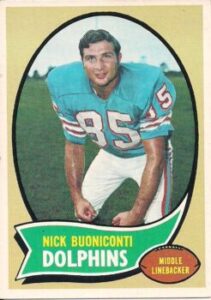 Nick Buoniconti (Middle Linebacker) Miami Dolphins football card