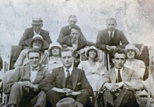 Group of men and women from long ago