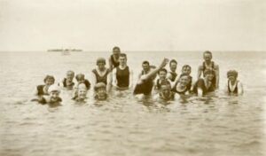 People from long ago in the water