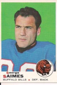 George Saimes (Defensive Back) Buffalo Bills football card