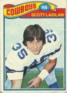 Scott Laidlaw (Running Back) Dallas Cowboys football card