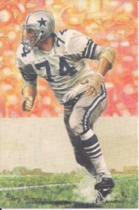 1992 Goal Line Art Card of Bob Lilly (Defensive Tackle) Dallas Cowboys