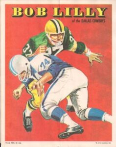 1970s Topps poster of Bob Lilly (Dallas Cowboys Defensive Lineman)