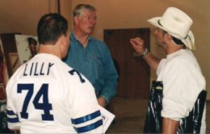 Dave DePaola and Mark Morthier speaking with Bob Lilly