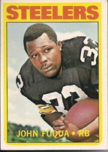 John Fuqua (Running Back) Pittsburgh Steelers football card