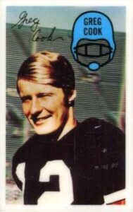 Greg Cook (Cincinnati Bengals) football card