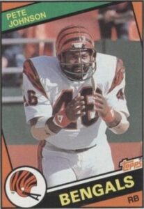 Pete Johnson (RB) Cincinnati Bengals football card