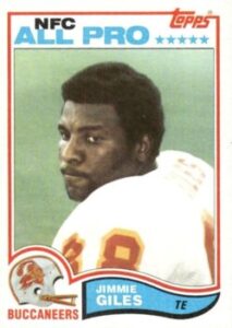 Jimme Gilles (Tight End) Tampa Bay Buccaneers football card