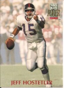Jeff Hostetler (Quarterback) New York Giants football card