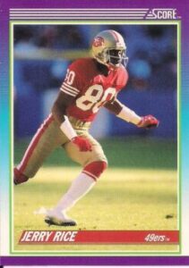 Jerry Rice (Wide Receiver) San Fransisco 49ers football card
