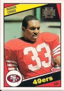 Roger Craig (Running Back) San Fransisco 49ers football card