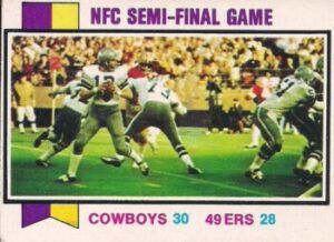 NFC Semi-Final Game 1972 football card.