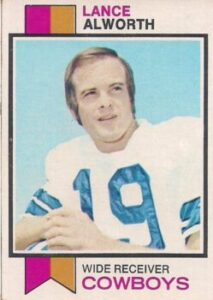 Lance Alworth (Wide Receiver) Dallas Cowboys football card.