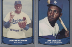 Don Newcombe (Pitcher) and Jim Gilliam (Second Baseman) Dodgers baseball cards