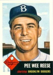 Pee Wee Reese (Shortstop) Brooklyn Dodgers baseball card