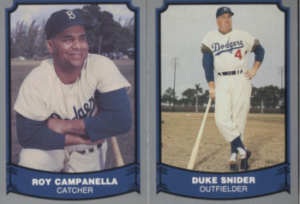 Roy Campanella (Catcher) and Duke Snider (Outfielder) Dodgers baseball cards