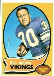 Bill Brown (Running Back) Minnesota Vikings football card