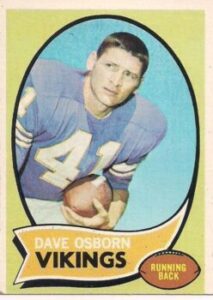 Dave Osborn (Running Back) Minnesota Vikings football card