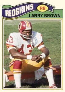Larry Brown (Running Back) Washington Redskins football card