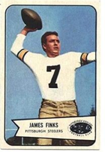 Jim Finks (Pittsburgh Steelers) football card. Sourced via Jim Finks Foundation website.