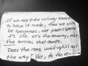 Note Jim Finks kept in his wallet. Imaged sourced via the Jim Finks Foundation website.