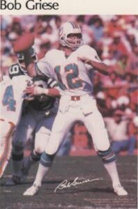 Bob Griese (Quarterback) Miami Dolphins football card