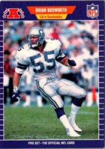 Brian Bosworth (Linebacker) Seattle Seahawks football card