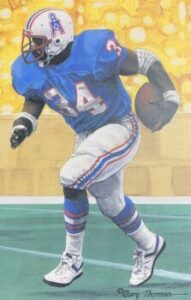 Earl Campbell (Running Back) Houston Oilers football card