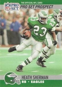Heath Sherman (Running Back) Philadelphia Eagles football card