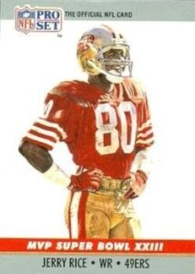 Jerry Rice (Wide Receiver) San Fransisco 49ers football card