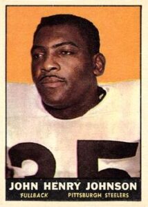 John Henry Johnson (Fullback) Pittsburgh Steelers football card