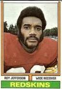 Roy Jefferson (Wide Receiver) Washington Redskins football card