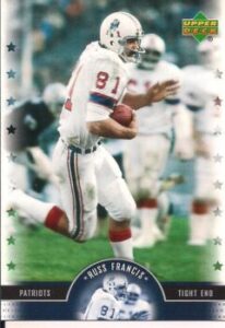 Russ Francis (Tight End) New England Patriots football card