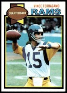 Vince Ferragamo (Quarterback) Los Angeles Rams football card