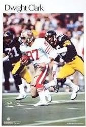 Dwight Clark (Tight End) San Fransisco 49ers football card