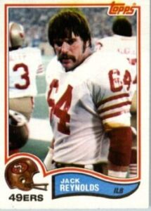 Jackie Reynolds (Linebacker) San Fransisco 49ers football card